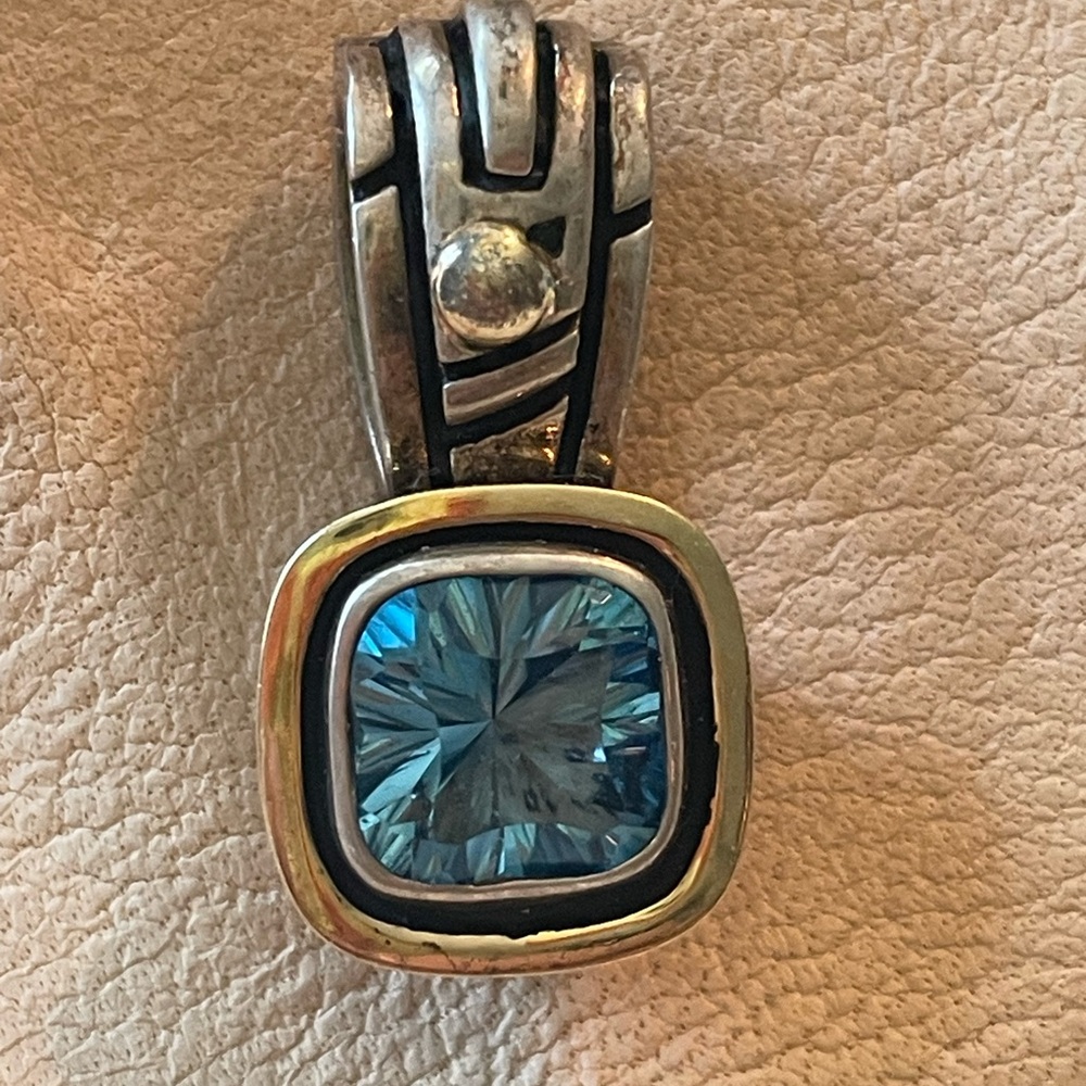 Vintage John Atencio Blue Topaz Pendant